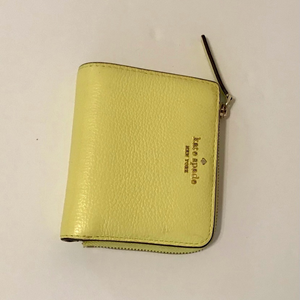 Kate Spade Lemon Leather Zip Wallet